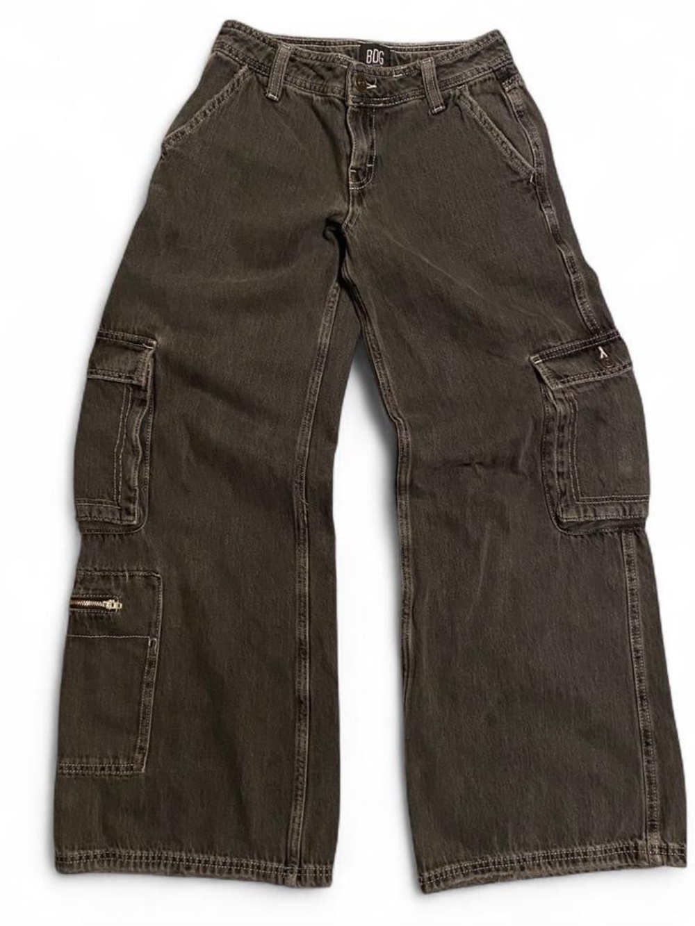 BDG Woman’s Black Cargo Jeans - Wide Leg